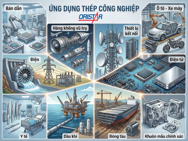 Ứng dụng thép công nghiệp trong 10 lĩnh vực